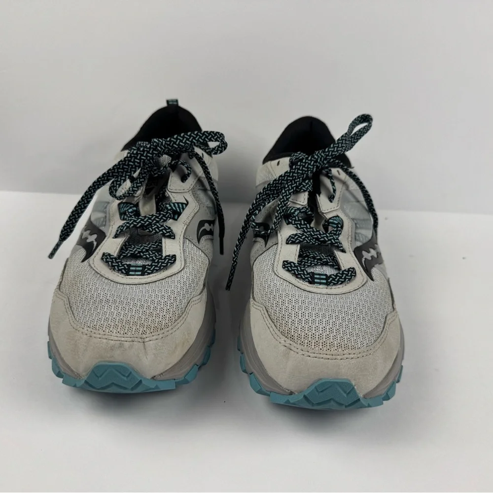 Saucony Excursion TR16 trail running shoes in Fog/Rainfall colors size 9 1/2